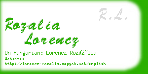 rozalia lorencz business card